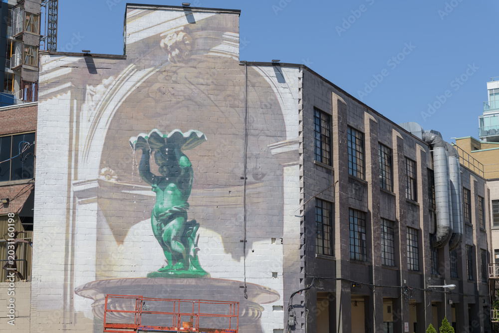 Naklejka premium attractive trompe l'oeil mural at 314 Davenport, in the 