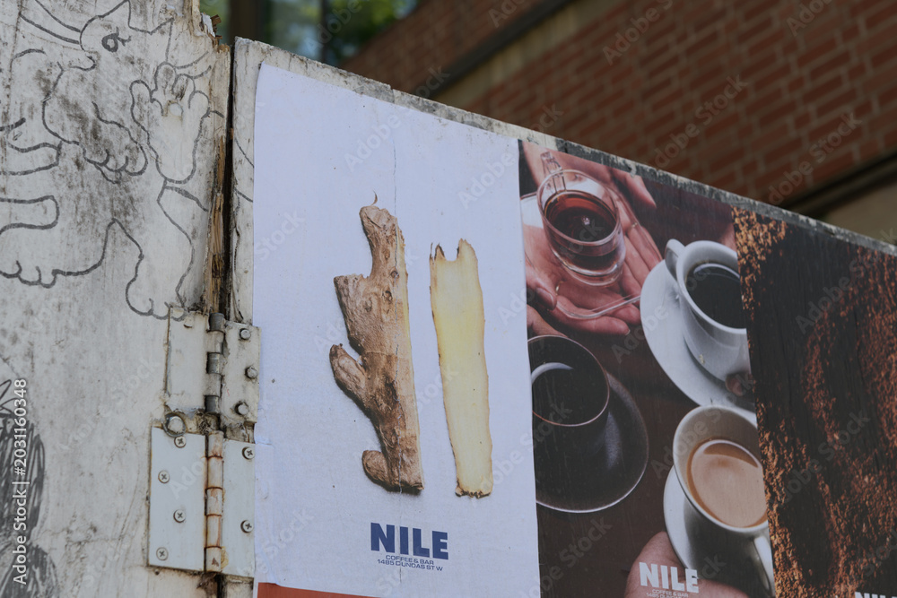 Naklejka premium street posters in Toronto (Nile Coffee & Bar, 1485 Dundas St W)