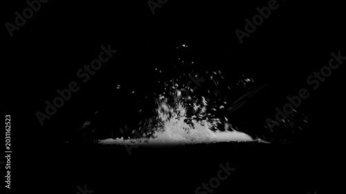 White ocean foam splashing