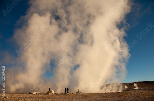 Thermalquelle / Geysir, Altiplano in Bolivien