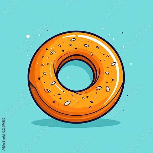 Delicious Glazed Donut with Sprinkles.
