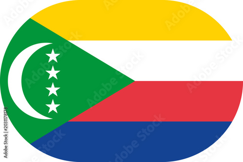 Tableau sur toile Comoros flag symbolizing national pride, identity, heritage, patriotism and authority