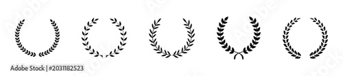Photography Laurel wreath vector royal symbol vector set