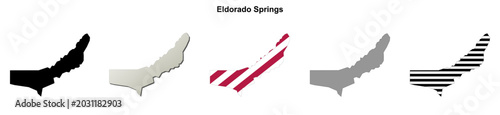 Photos Eldorado Springs (Colorado) blank outline map set