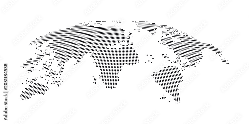 Fototapeta premium World map dotted vector illustration