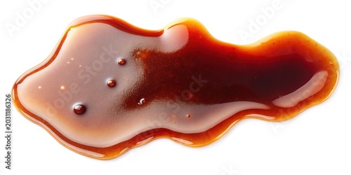 Close-up Abstract Resin Art with Warm Amber and Orange Glossy Swirls on White Background