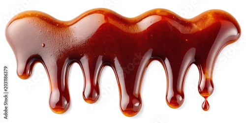 Melted Chocolate Horses Silhouette on White Background Minimalist Art