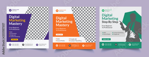Photos Digital marketing mastery step by step set education