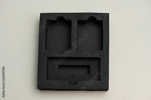 Black foam insert protective packaging