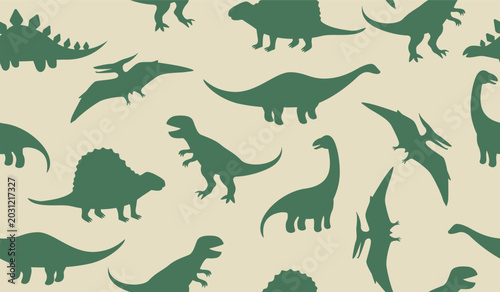 Cute dinosaurs pattern background vector design