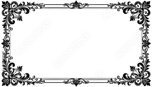 Ornate floral border frame with vintage scrollwork.
