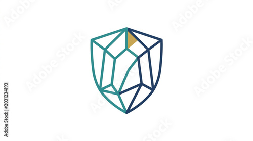 Foto Abstract Geometric Shield Emblem Design.