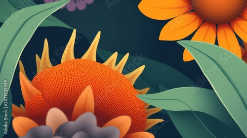 illustration of a sunflower