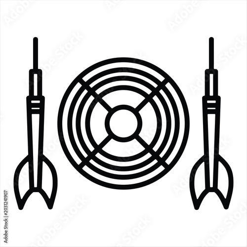 Dart  Icon Element For Design