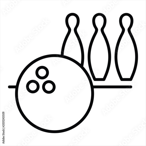 Bowling  Icon Element For Design