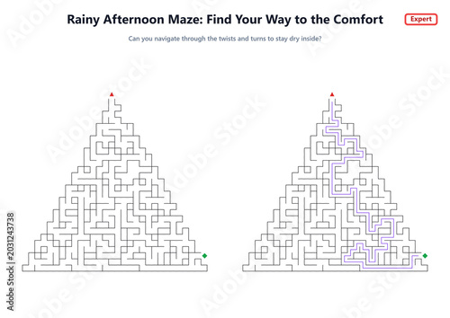 Rainy Afternoon Maze: Find Your Way to the Comfort