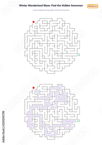 Winter Wonderland Maze: Find the Hidden Snowman