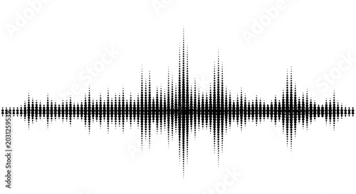 Tableau sur toile Sound wave pattern audio signal 1.