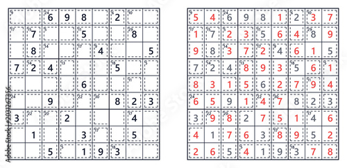 Killer Sudoku Puzzle #2 - Expert Level with Solution | Printable