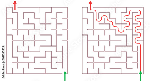 Quadro em tela Maze 11X12 04 | Printable Puzzle with Solution