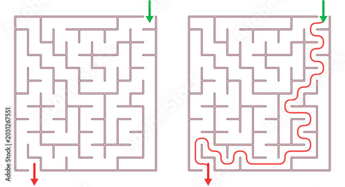 Foto Maze 11X12 03 | Printable Puzzle with Solution