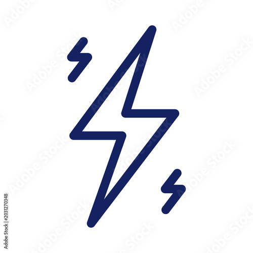 Obraz na płótnie Hand drawn lightning bolt icon isolated on transparent background