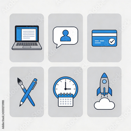 shopping icons set
