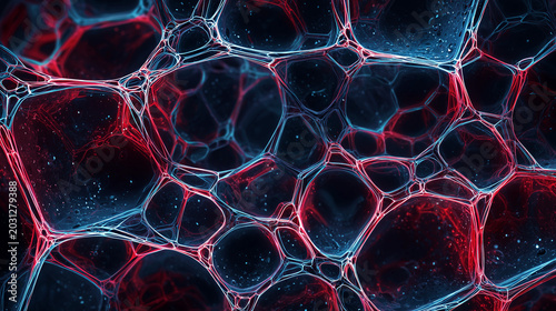 Abstract Cell Structure Background with Organic Shapes and Microscopic Pattern