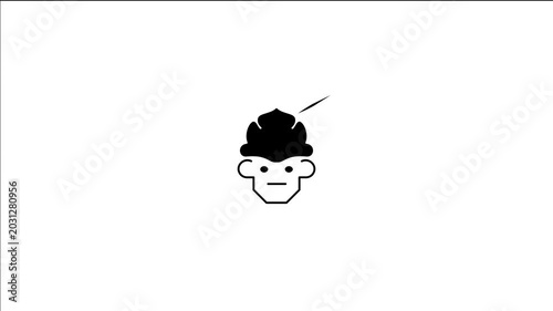 Safety Helmet importance, HSE icon animation for head protection on both green screen and white background separately 