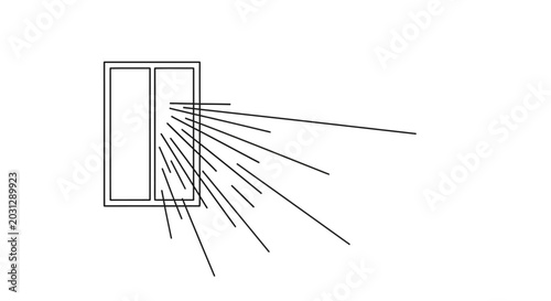 Canvas Print Door with lines radiating outward.