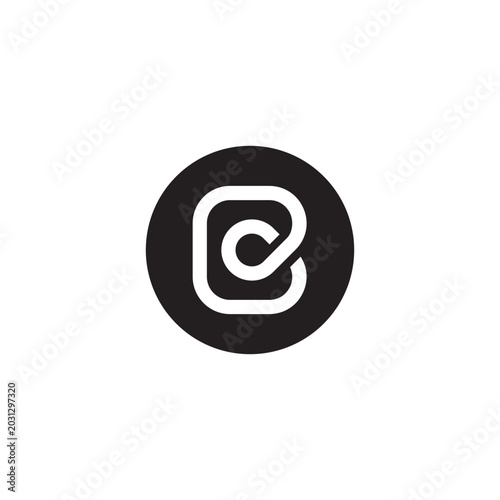 B Letter Initial Loop App Logo Vector Abstract Illustration Icon Design Template Element 