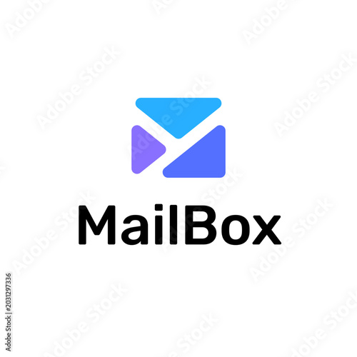 Mail Message Management App Logo Vector Abstract Illustration Icon Design Template Element 