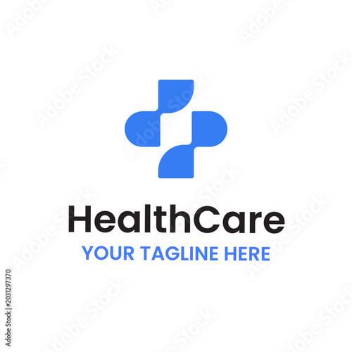Cross Health Care Hospital Logo Vector Abstract Illustration Icon Design Template Element 