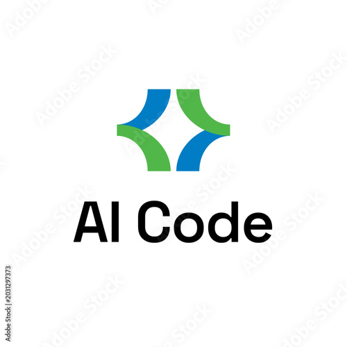 AI Code Technology Machine Learning Logo Vector Abstract Illustration Icon Design Template Element 