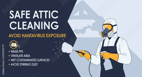 Canvastavla Safe Attic Cleaning and Hantavirus Prevention Infographic