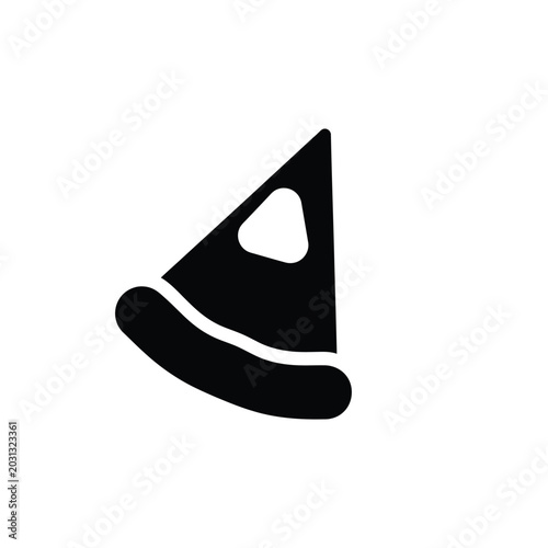 Foto Black Triangle Icon Shape.