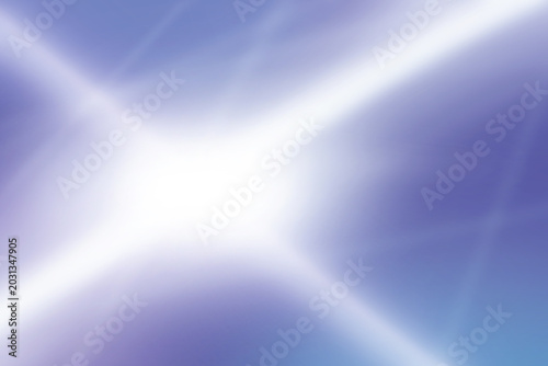 Abstract light burst background in blue and white gradient with copy space