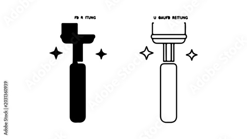Tableau sur toile Minimalist Smartphone Gimbal Stabilizer Icon Set