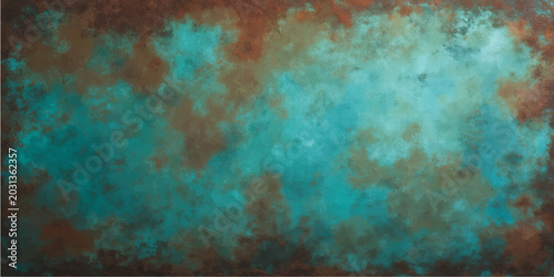 Cuadro en lienzo A vintage dark brown rusty metal texture features a rough grunge pattern with ag