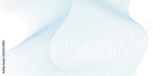 Abstract blue gradient wave line web design. bland minimal vector wave line flow sound futuristic. swoosh speed line music and science technology vector flow background.