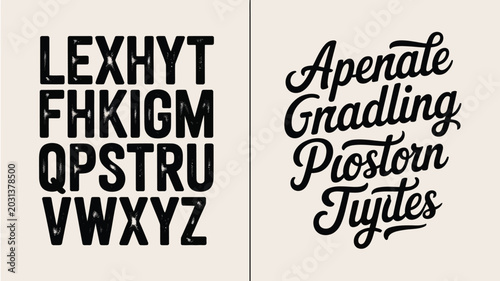Tableau sur toile Bold typographic design featuring contrasting letterforms and unique font styles