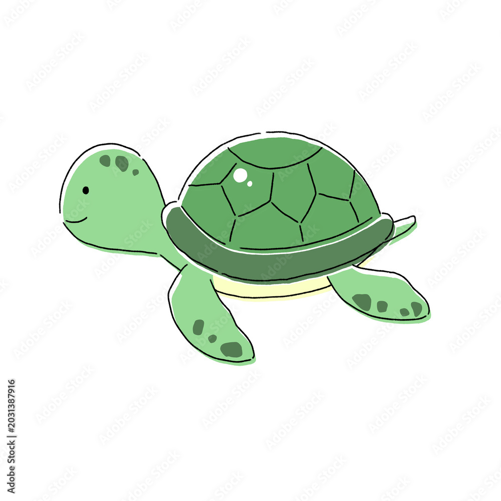 Obraz premium 亀のイラスト