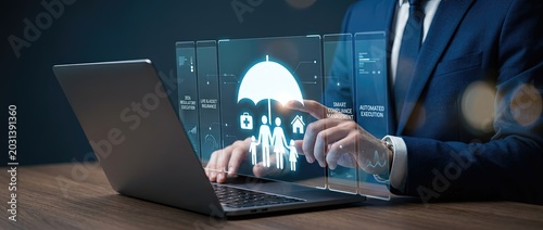 Innovative business solutions for insurance protection virtual office environment digital content interaction professional perspective future of technology