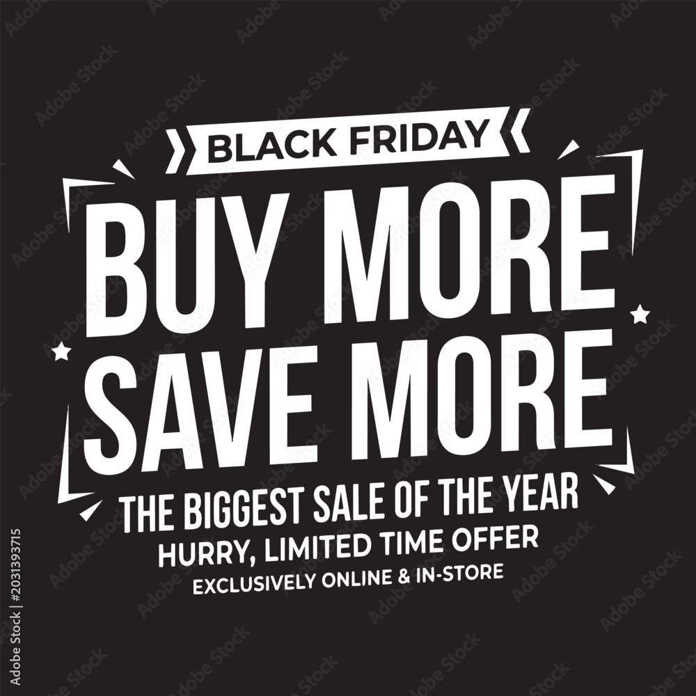 Obraz premium Black Friday sale typography vector design, Generative Ai