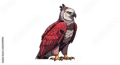 Bild auf Leinwand Harpy Eagle Pixel Art Illustration