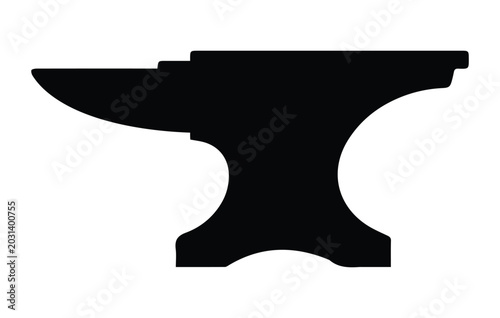 Bilde på lerret Anvil icon Silhouette Vector black design on a white background