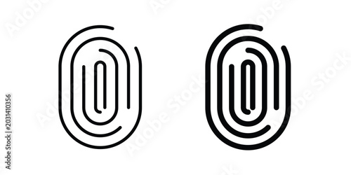 Bild auf Leinwand Fingerprint icon design concept pack in black color