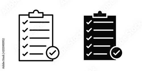 Itinerary icon design concept pack in black color