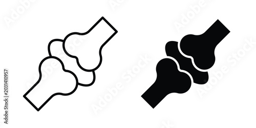Bild auf Leinwand Joint icon design concept pack in black color