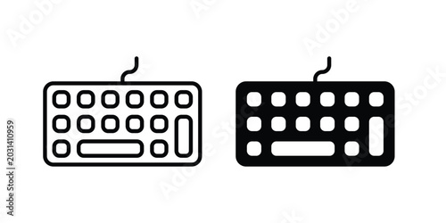 Photos Keyboard icon design concept pack in black color